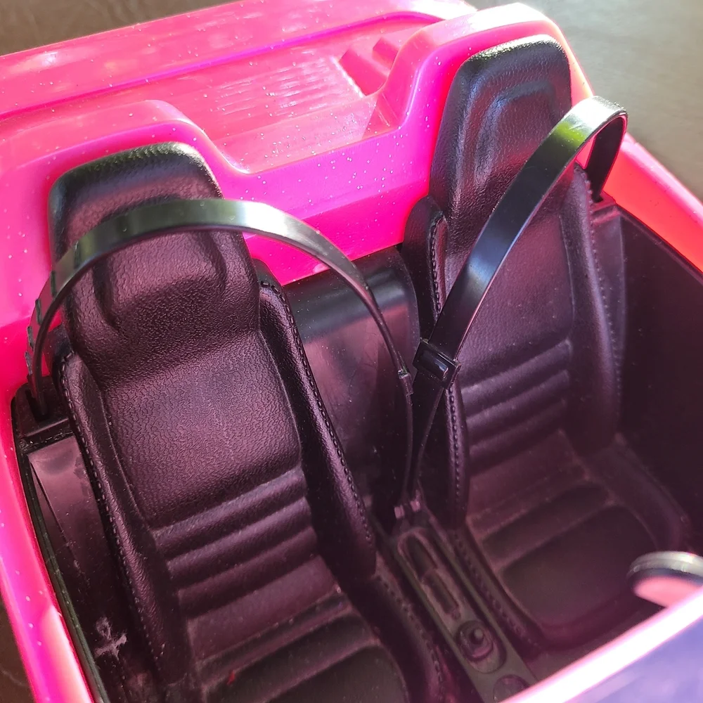 Barbie Glam Convertible Hot Pink‎ Car Used Toy Doll Ride Whip